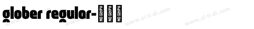 glober regular字体转换
